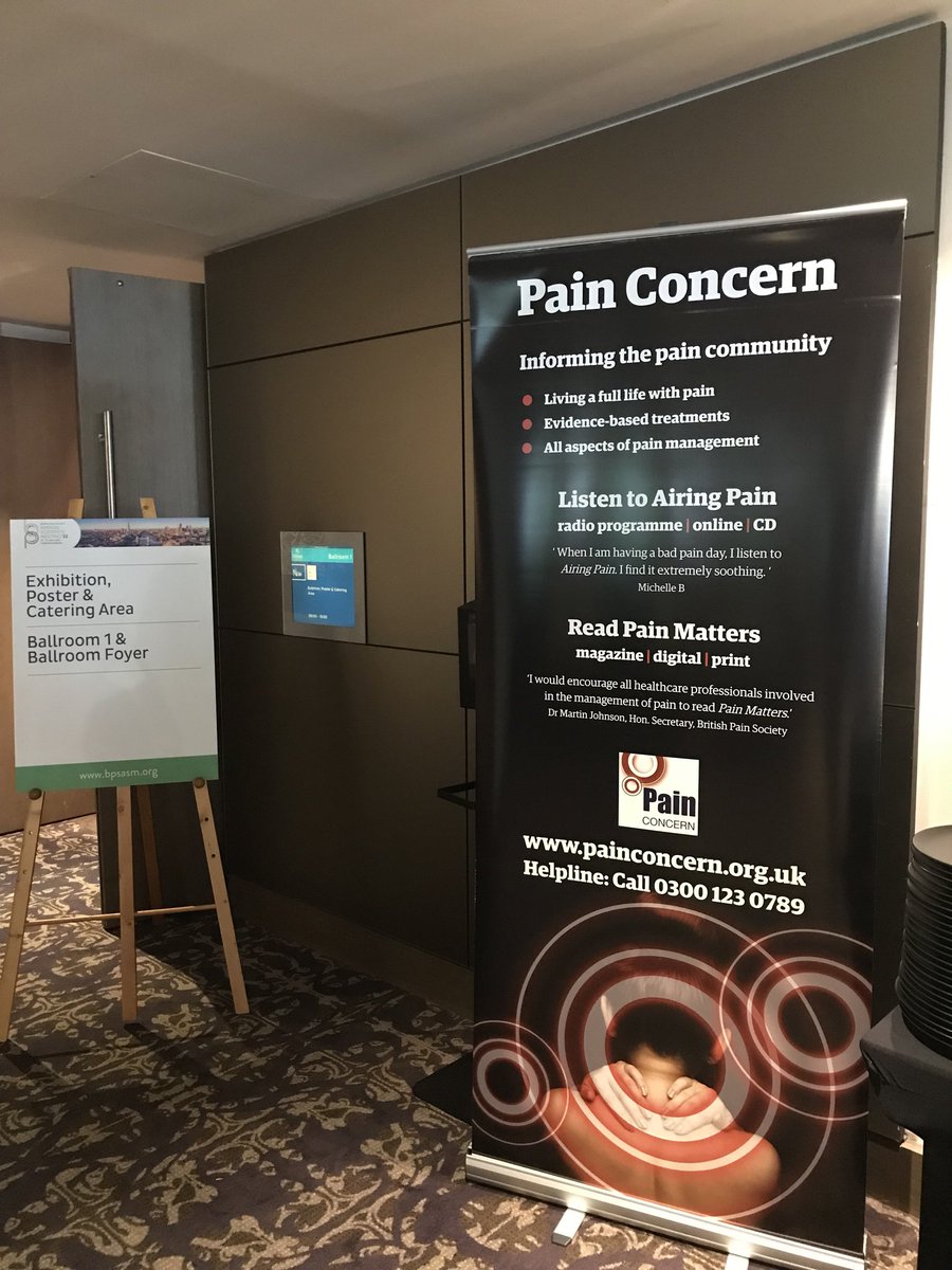 PainConcern's tweet image. Delighted to be attending @BritishPainSoc ASM 2022 this week.

We&apos;d love for any of the guest speakers to have a chat with us for our Airing Pain Podcast, please feel free to come over and talk to the team.

#BPSASM2022