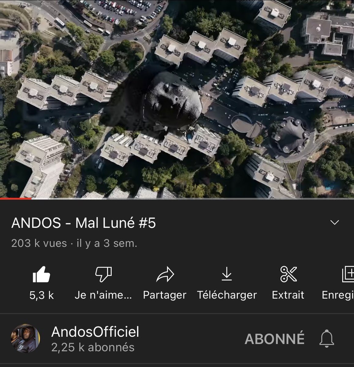 AndosOfficiel's tweet photo. 200 000 vues sur Mal Luné #5 🙏🏿🥳 
Clip toujours disponible sur ma chaîne: 
https://t.co/opXXX7xGSm https://t.co/juqkKpmAgM