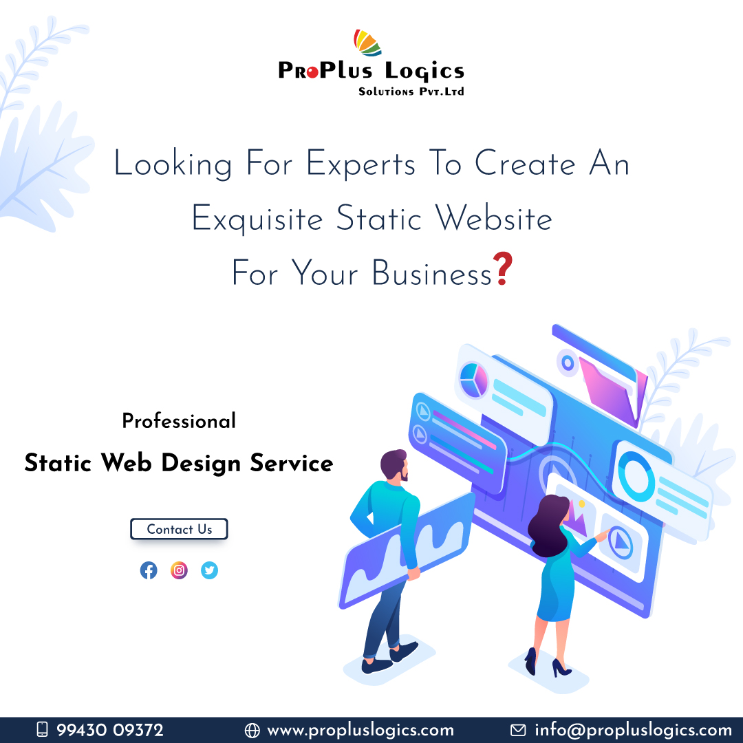 propluslogics's tweet image. We help you in planning, designing, and developing custom websites based on your requirements.
Get professional website design at the most affordable price.
Call us!
.
.
.
.
#staticwebsite #staticwebsitedevelopment #staticwebdesign #webdesign #staticsite #staticwebsites