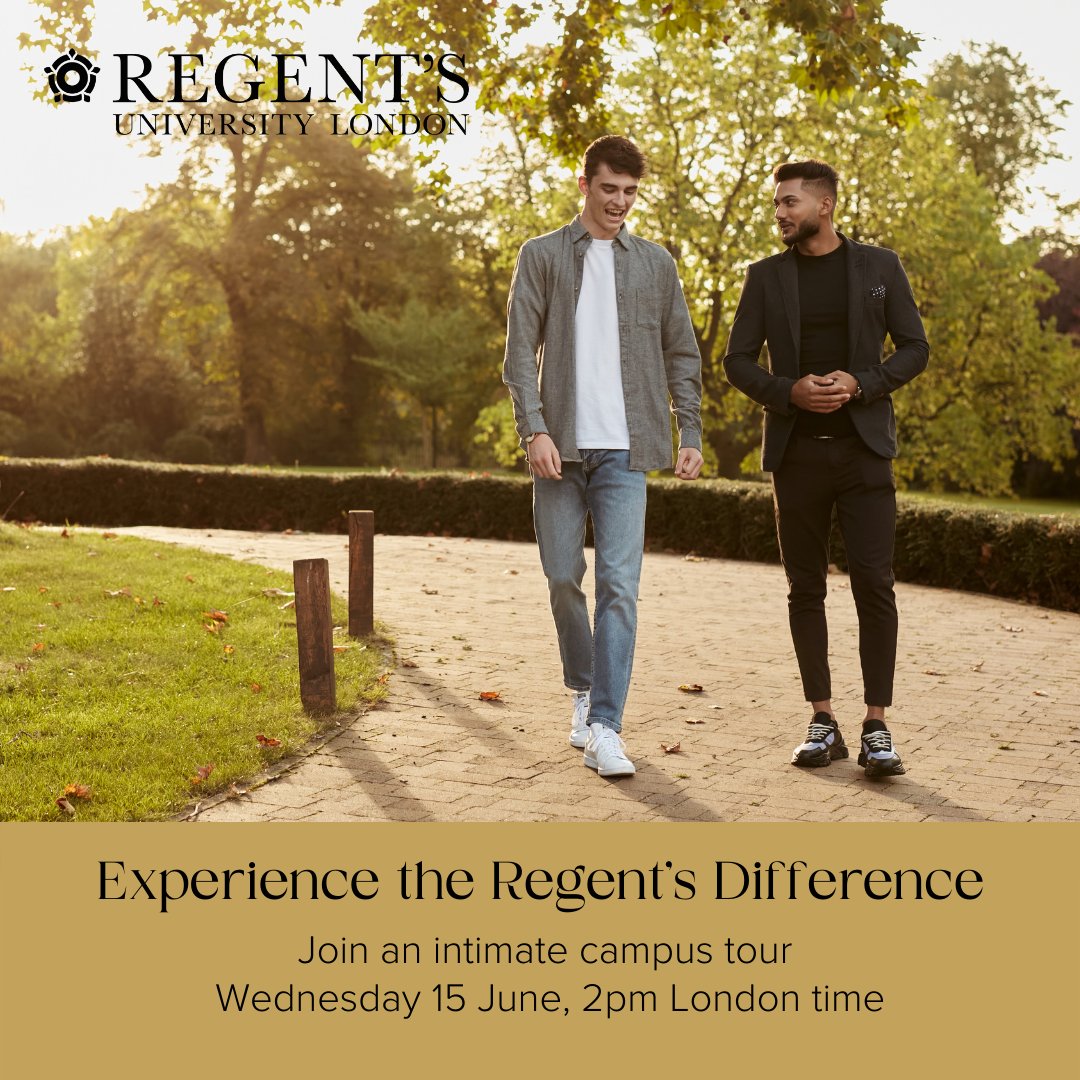 regentsuni's tweet photo. Join us for an intimate #London #campustour to discover exactly what makes us special – we call it the Regent’s difference! Register your interest today 👉 https://t.co/WIE7B17eE4 #MyRegents #RegentsDifference https://t.co/KYc1ni9ZJC