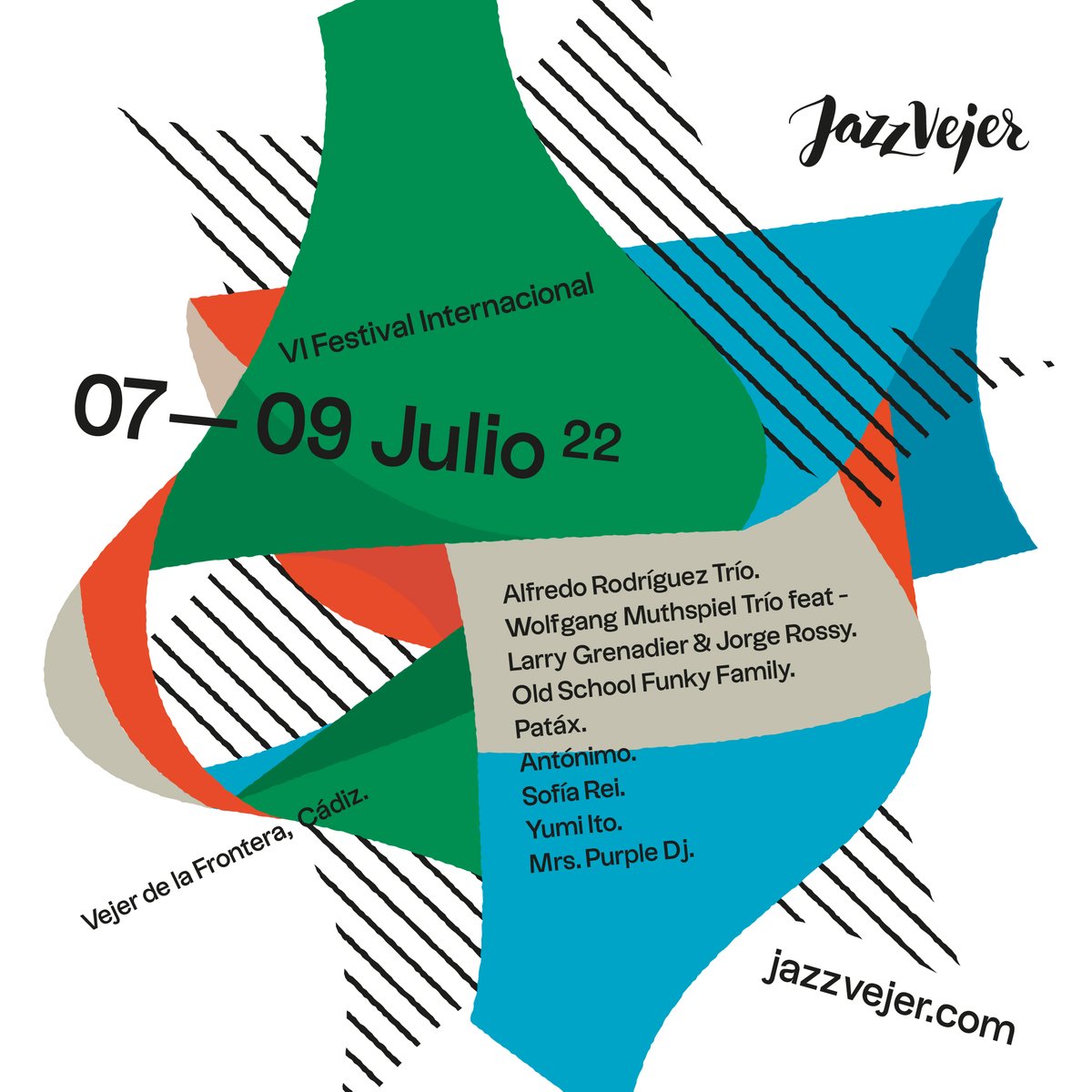 ¡Qué ilusión nos hace este pedazo de Festival!. Anota estas fechas: 7, 8 y 9 de julio ¡Vaya elenco de artistas que vienen a Vejer!. ¿Aún no tienes las entradas?. Puedes conseguirlas en este enlace 👉 jazzvejer.com