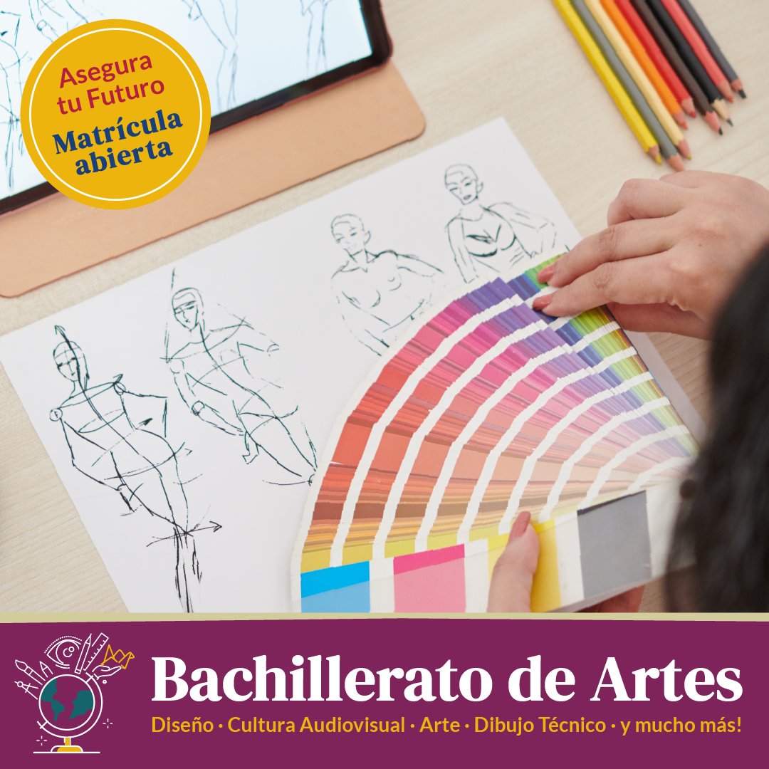 ColegioGaudem's tweet photo. No esperes más y desarrolla tu creatividad eligiendo el #BachilleratoDeArtes de Gaudem 🖌

Anímate y potencia tus habilidades innatas con nosotros > https://t.co/lzAmzCyPWZ 🔝

#ColegioGaudem > #UnProyectoSingular en #Madrid #Barajas https://t.co/b1O09MQ3jE