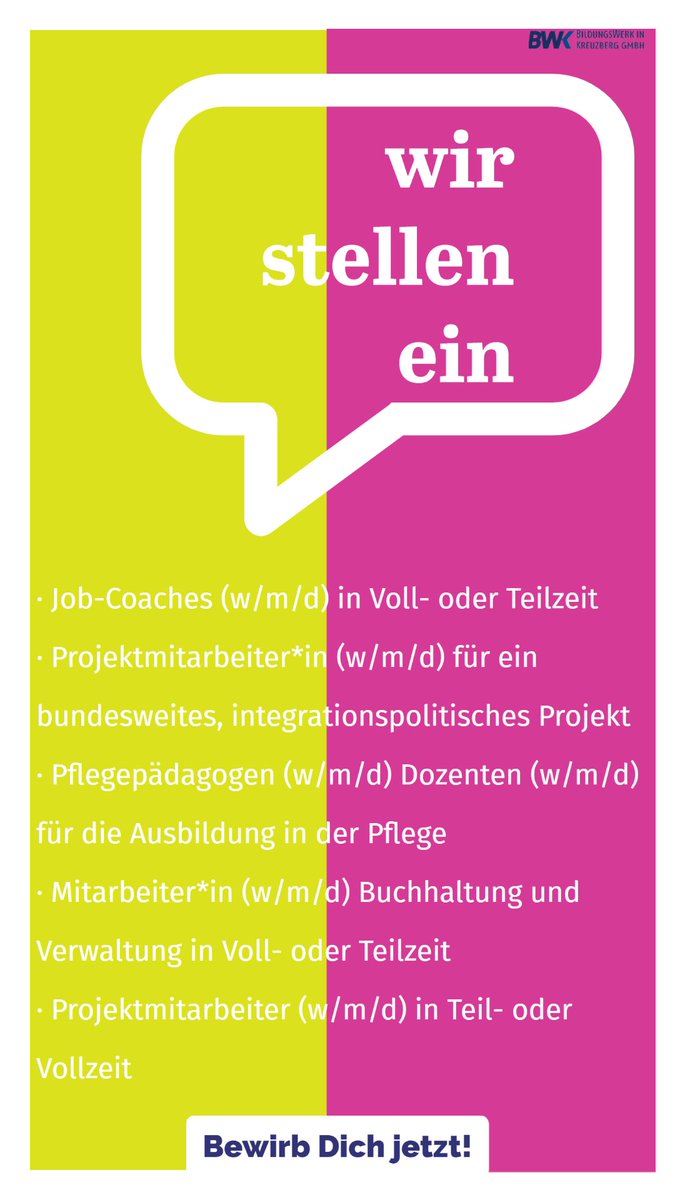 Stellenangebote im BWK: bwk-berlin.de/das-bwk/jobs-k…