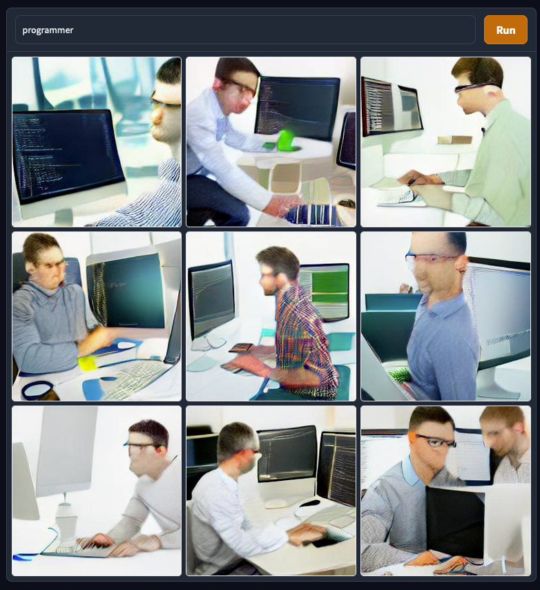If you want a 101-example of bias in datasets and their results, I present to you: #dalle