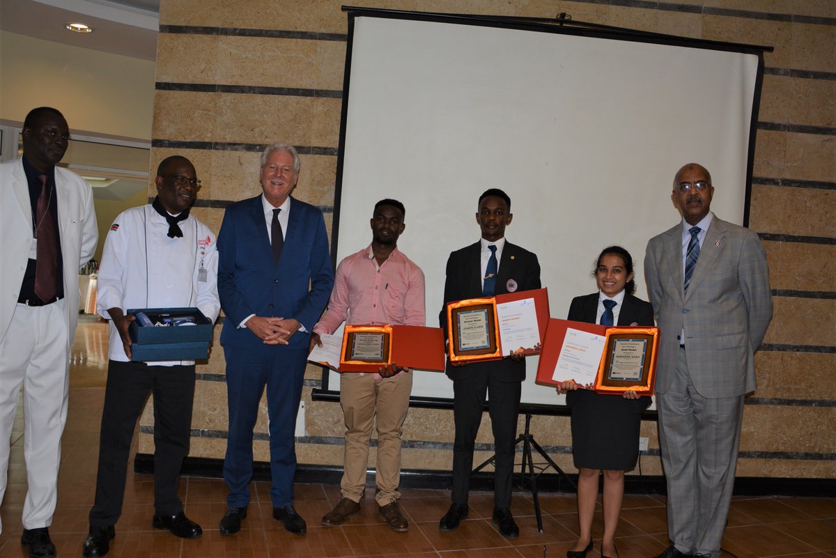 UnescoEast's tweet photo. Prof. Hubert Gijzen took the opportunity to award #teamkenya in recognition to there excellent performance despite #WorldskillsAfrica being their first international competition. #BEARII

We are proud to be part of the partners who supported this initiative! https://t.co/hEj07yla5N
