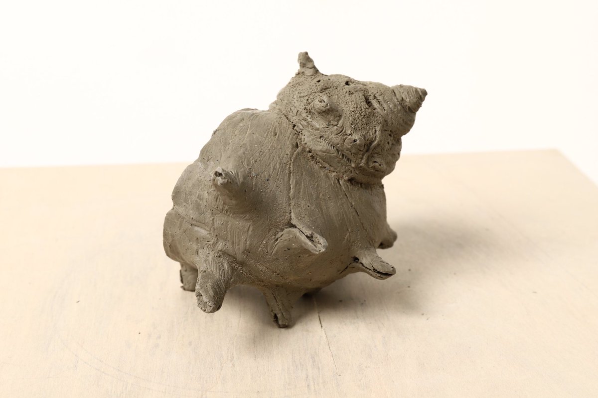 芸大デザイン1日粘土課題 サザエの模刻 学生作品 模刻は観察力を鍛え