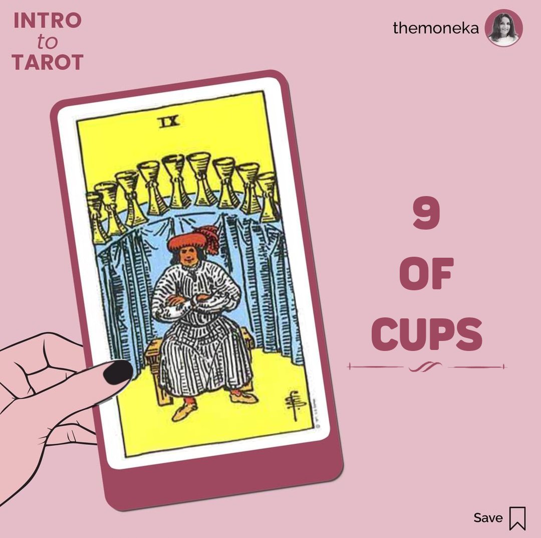 themoneka's tweet photo. Nine of cups shows a man seated on wood crafted bench. This card represents fulfillment in all aspects of life.
#themoneka #moneka #aceofcups #tarot #tarotreading #tarotcards #mondayvibes https://t.co/cO07uKqnWz
