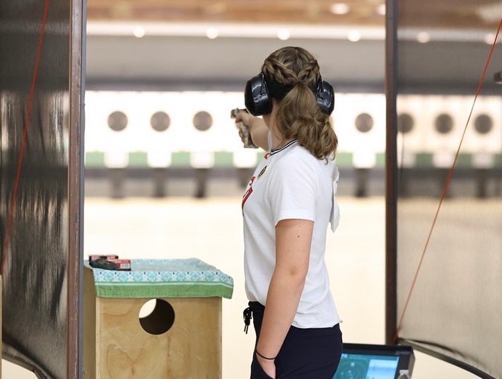 OSU_PISTOL's tweet photo. A few buckeyes competed at the USAS National Championships last week in Colorado Springs, CO🥇🥈🥉

Results:
•Senior, Katelyn Abeln, won Gold in Women’s Sport Pistol and Bronze in Women’s Air Pistol 
•Junior, Henry Leverett, won Silver in Men’s Rapid Fire
 #GoBucks https://t.co/AtlUfIhRZn