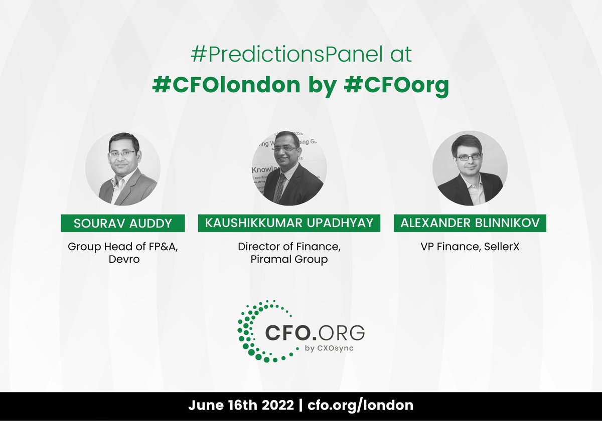 At #CFOlondon by #CFOorg, top Financial Leaders take stage to predict what Financial trends will peak over the next 12 months.

To be a part of this event register here: lnkd.in/d9H2V3TD

#finance #accounts #financialplanning #cfo #financialrisks #financemanagement