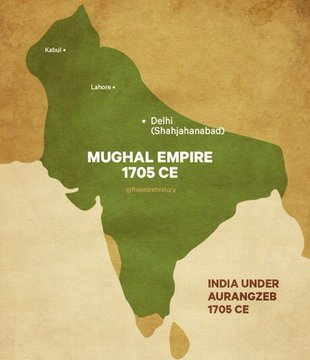 Raza_AKhan's tweet photo. #TheGreatAurangzeb was one of the greatest rulers who ruled over almost entire Indian subcontinent for 49 years: from Kabul to Deccan

An accomplished military leader &amp; pious ruler who turned India into world's largest economy &amp; biggest manufacturing power

Read History for TRUTH https://t.co/n67CZz4Uz7