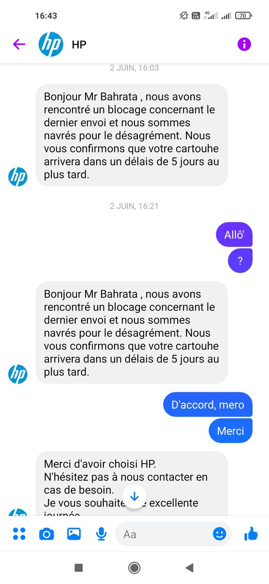 geocroiseur1's tweet photo. @HP_France cartouche d'encre défectueuse dans le pack d'imprimante acheté.
HP me promet l'envoi d'une nouvelle cartouche depuis le 23 mai, et depuis cette date on se moque de moi et je ne reçois rien.
HP pire SAV de France et de loin ?

Num dossier : 5085735663 https://t.co/kRg2Bb3G9B