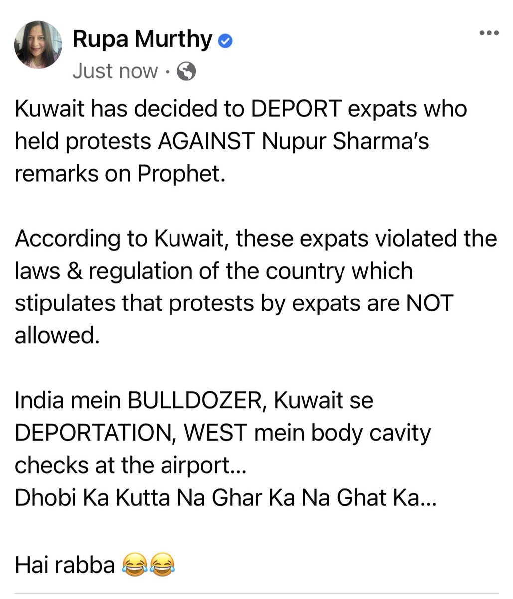 rupamurthy1's tweet photo. Dhobi Ka Kutta Na Ghar Ka Na Ghat Ka.. 
#ExpatsInKuwait https://t.co/FFI50HTnTW