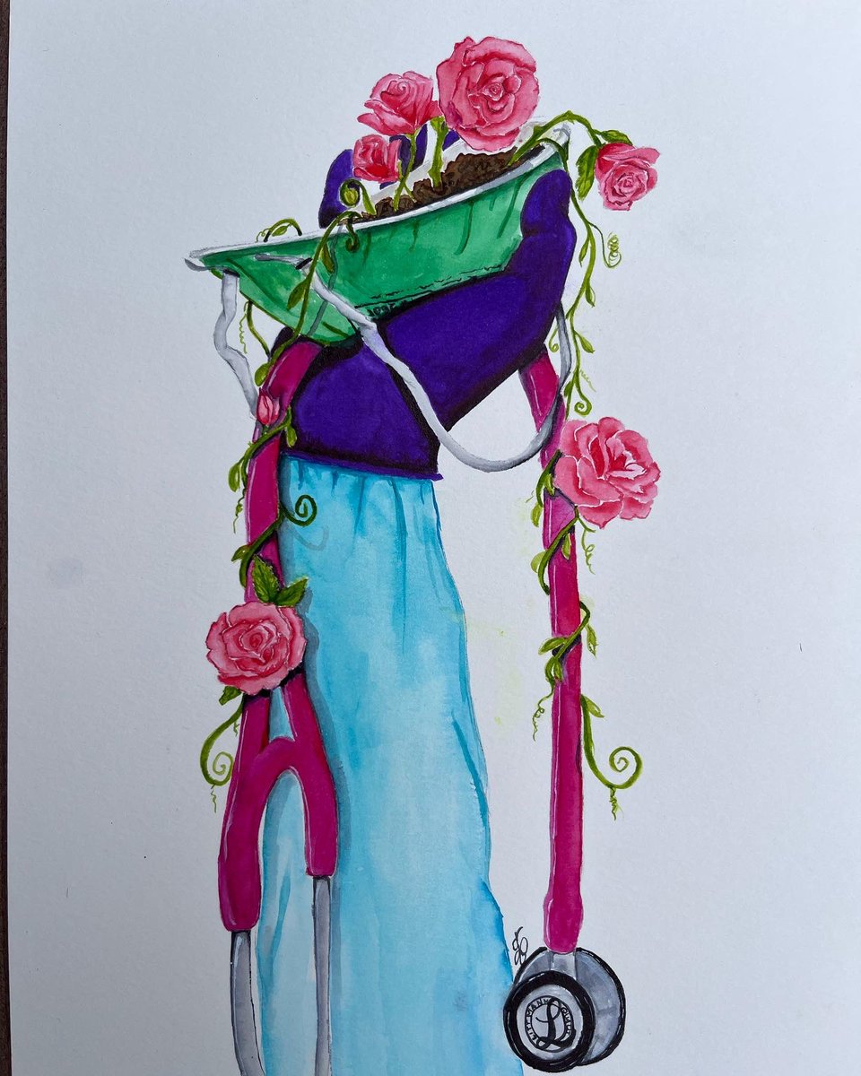 Yesterday when I posted these I FORGOT (and you can’t edit Tweets??) to say the first two original N95 paintings are on display at the <a href="/NorthvilleArt/">Northville Art House</a> for <a href="/RanaAwdish/">RanaAwdishMD</a> and the Healing Arts show. 
Link here: …artisanstore.constantcontactsites.com/exhibition-gal… #MedTwitter