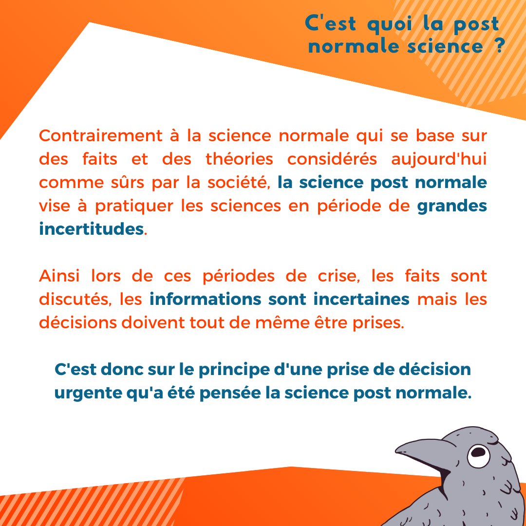 EisoImst's tweet image. La Science post normale est une stratégie de résolution de problèmes scientifiques apparue dans les années 70. 🧐
 
👉 Elle s’appuie sur cette question : Comment prendre des décisions scientifiques en période de crise ? 
 
#postnormalscience #PSN