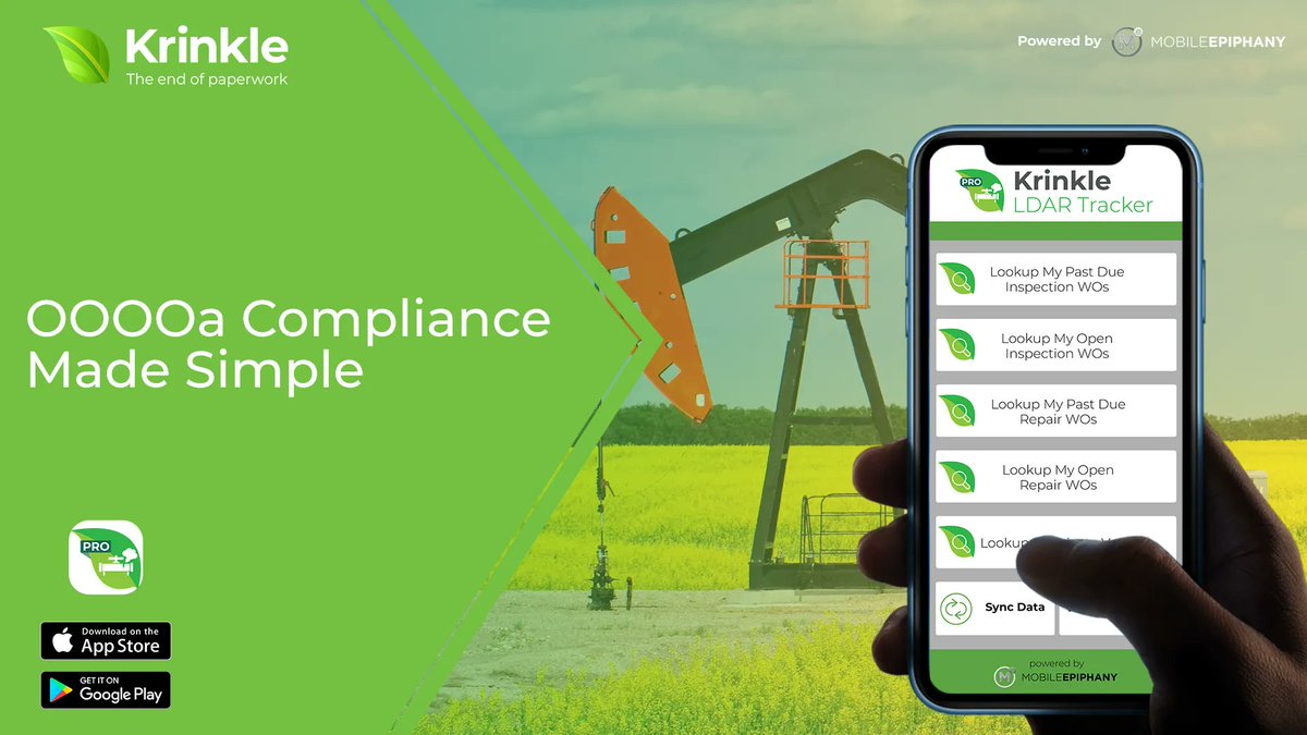 KrinkleApps's tweet photo. Literal TONS of volatile compounds &amp; pollutants are emitted each year from #oilandgas equipment leaks. Don’t be a part of the statistic! Learn the #EPA’s core #LDAR standards @ https://t.co/UcLDzvHfLL &amp; how Krinkle LDAR Tracker Pro® can help compliance @ https://t.co/774itx65E0. https://t.co/PTG7xwr6o9