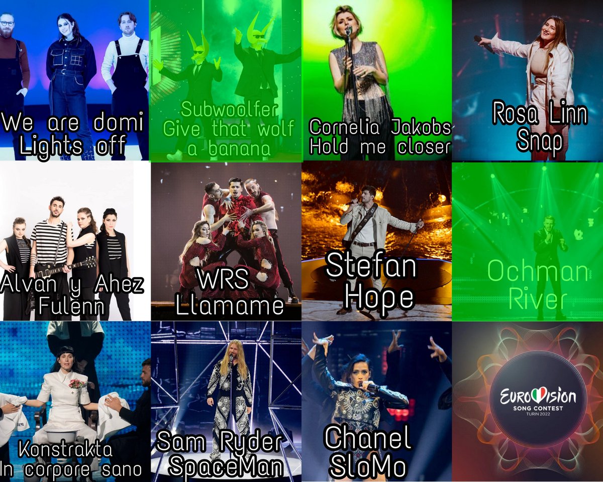EurovisionSimu's tweet photo. 9° NOMINACIONES
VOTA +1 A TODAS LAS CANCIONES QUE TE GUSTEN https://t.co/ICiCpVBl8h