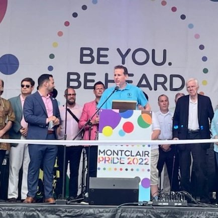 ECCommissioners's tweet photo. Commissioner @BrendanWGill presented a Commendation and offered greetings on behalf of the Board at the ribbon cutting and opening ceremonies of the Montclair Pride Festival. @MontclairNJGov #Prideπ #EssexCounty #Montclair #PrideFestival https://t.co/z9CIoVCFAn