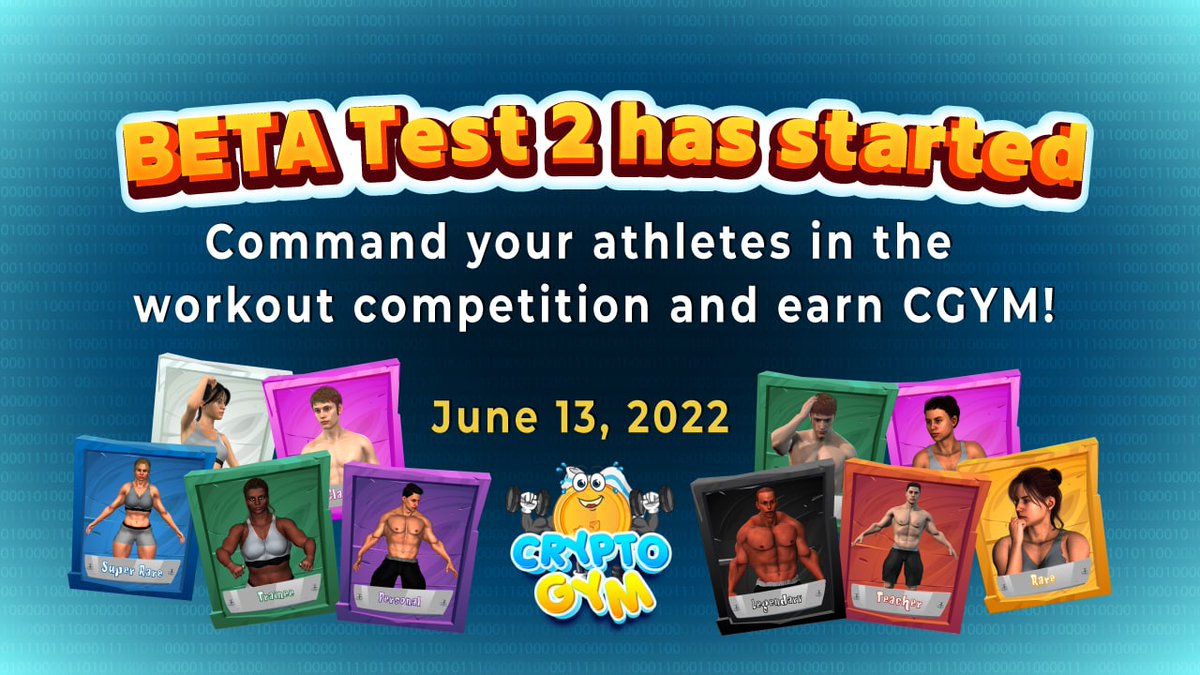 🚀🚀 It's time to use your strategies to play and climb the BETA 2 test Ranking that is worth prizes in CGYM tokens.
t.me/CryptoGym_NEWS…

#Airdrop #BSC #NFT #Betatest #NFTGame #cgym #whitelist #WhitelistNft #cryptogym