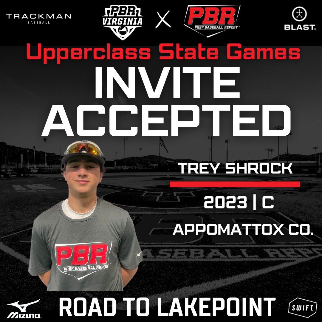 PrepBaseballVA's tweet photo. VA/DC Upperclass State Games:
'23 Trey Shrock @ShrockTrey (Appomattox ) is locked in for the Southeast Senior Games qualifier at University of Richmond on June 22.
2023's request your invite now π
https://t.co/yP5mPMG5tC
#PBRIsThere #VADCUpperclass https://t.co/3oSDhsVTDg