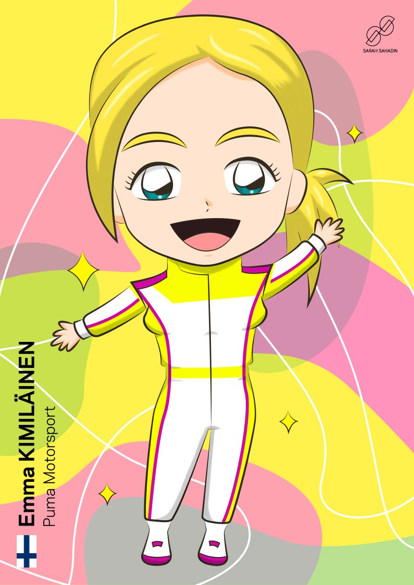 Chibi @EmmaKimilainen 🇫🇮 - @pumamotorsport - @WSeriesRacing 💖 [NOTE: Please leave a credit when repost this work and DO NOT PLAGIARISE/REPRODUCE IT.] #wseries #femalesinmotorsport #art #anime #manga #chibi #racing #motorsport #SupportArtists #ArtistOnTwitter