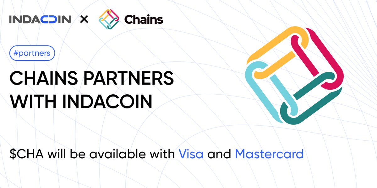 Indacoin's tweet photo. 🔥Give a warm welcome to our friends @chains_com

🔗https://t.co/e9wArHYxHM is developing a platform that allows users to interact with #cryptocurrency and #NFT products over multiple blockchains via a single Web3-enabled account

$CHA token on Indacoin🔜

#CHA #Chainscom #crypto https://t.co/ufn2VJdyb4