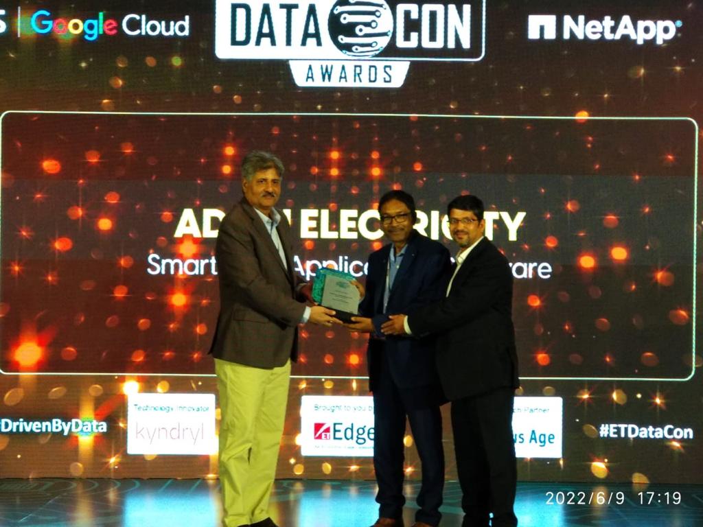 Adani_Elec_Mum's tweet photo. We’re pleased to share that Adani Electricity has won the Economic Times Datacon Awards 2022 in the Smart Data application software category. The award recognises our efforts to support Data-Driven initiatives and enabling smart solutions!
#AEML #EconomicTimes #Award https://t.co/Ka5ONMuy7h