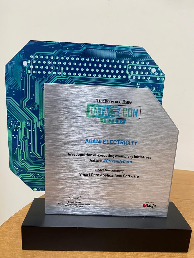 Adani_Elec_Mum's tweet photo. We’re pleased to share that Adani Electricity has won the Economic Times Datacon Awards 2022 in the Smart Data application software category. The award recognises our efforts to support Data-Driven initiatives and enabling smart solutions!
#AEML #EconomicTimes #Award https://t.co/Ka5ONMuy7h