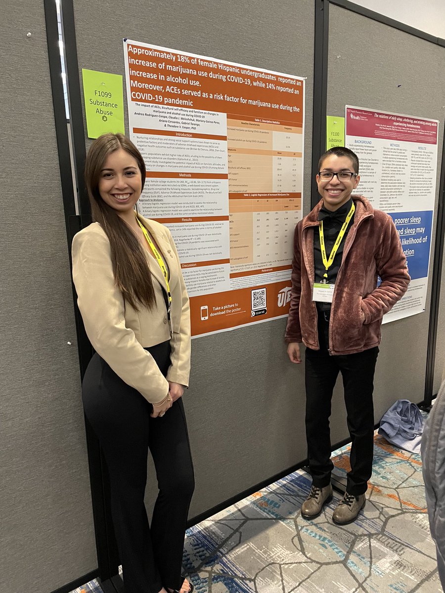 PATCHLab_UTEP's tweet photo. PATCH lab members Mickey and Andrea did an excellent job representing us at this years SBM in Baltimore 🤗🥳 #PATCHlab #SBM @UTEPPsychology https://t.co/1GqcAylBwQ
