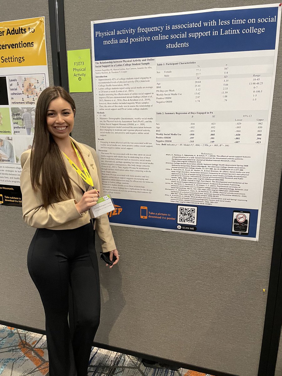 PATCHLab_UTEP's tweet photo. PATCH lab members Mickey and Andrea did an excellent job representing us at this years SBM in Baltimore 🤗🥳 #PATCHlab #SBM @UTEPPsychology https://t.co/1GqcAylBwQ