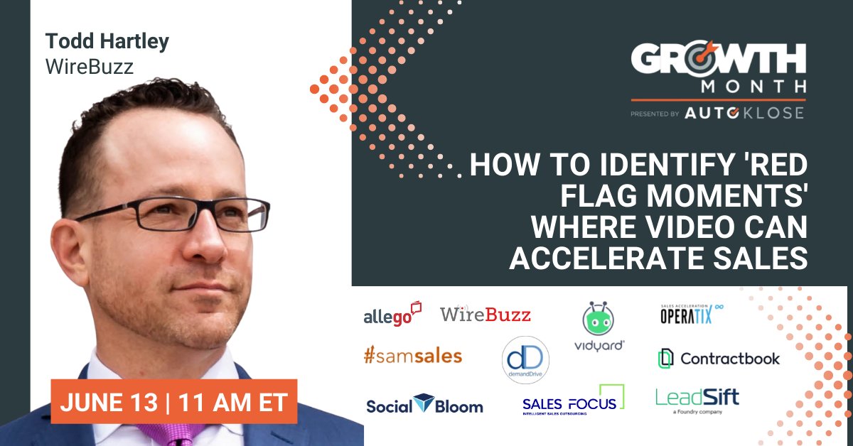 OllieWhitfield_'s tweet photo. Coming up today at 11 AM ET on the Growth Month stage - @TheToddHartley
Register here - https://t.co/Ae0axVFTVb
#VideoInSales #B2Bsales #GrowthMonth https://t.co/3Jzl0hXGiJ