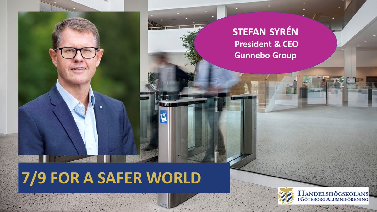 HHGAtweets's tweet photo. 7/9 For a Safer World – Stefan Syrén, President &amp; CEO, Gunnebo Group. Gunnebo är en global ledare inom säkerhet. Hör Stefan berätta om Gunnebos fantastiska förändringsresa, vilken sträcker sig över flera hundra år. Läs mer och anmäl dig här https://t.co/Ab8vBao6Vi https://t.co/fLuNWjXCM5