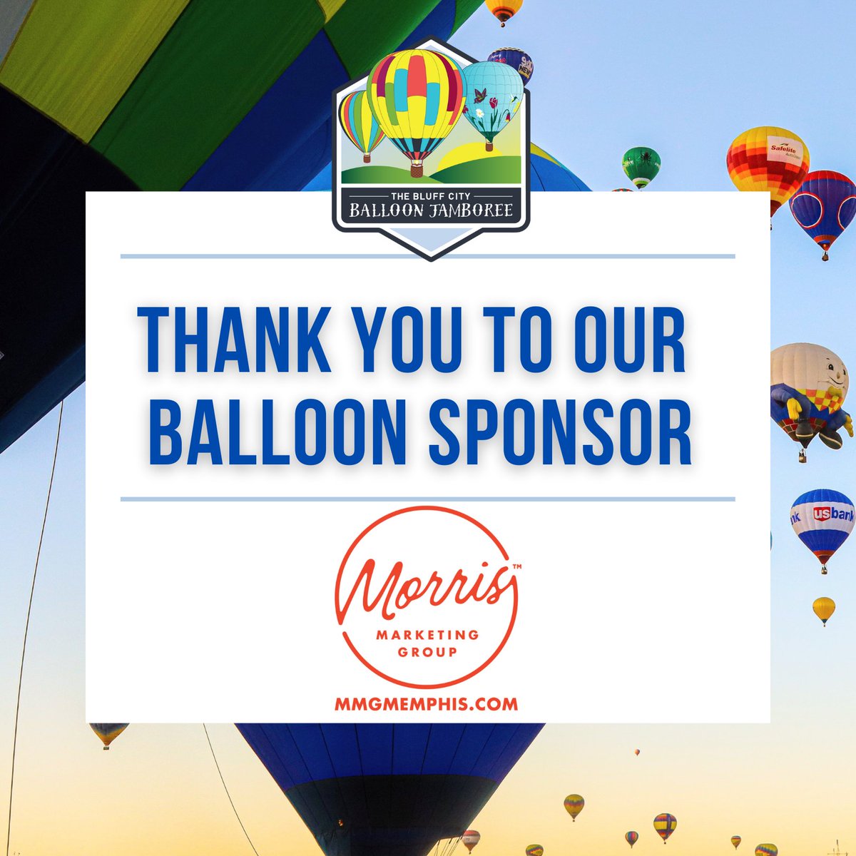 Thank you to <a href="/MorrisMktgGroup/">Morris Marketing Group</a> for being a 2022 hot air balloon sponsor! 💙