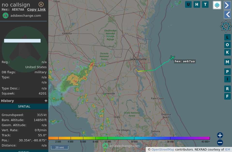 TheIntelFrog's tweet photo. P-8A Poseidon #AE67AA as LANCER99 departed from KNIP enroute to SEALORD op area to work with CVN77 USS George HW Bush COMPTUEX. https://t.co/QUzxkwym8p