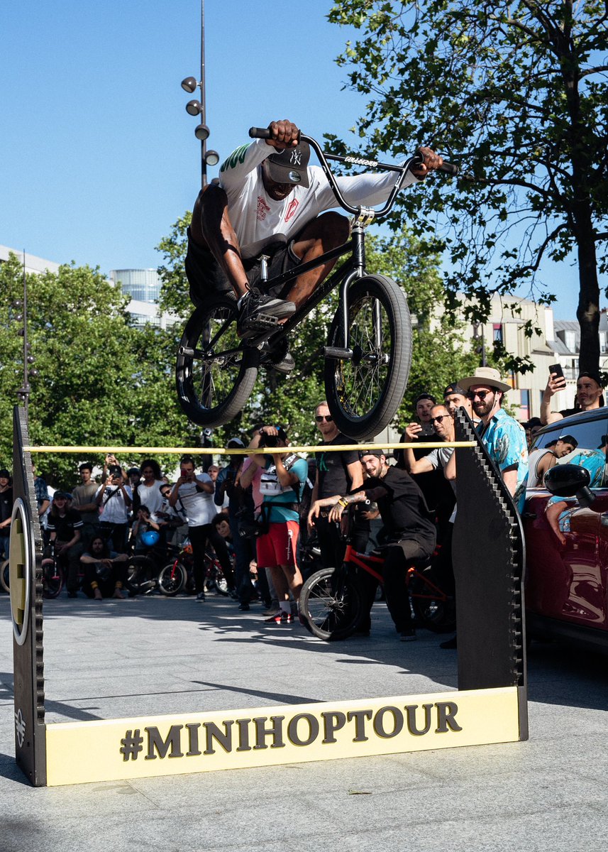 MatthiasDandois's tweet photo. What a way to start the #MINIHOPTOUR!! ⚡️
Paris was epic!! Foune Cisse wins with 1m16!! 
Next: Lyon 17/06/2022 during the Street Station!! @MINI_FR https://t.co/PXXTyLdvG2