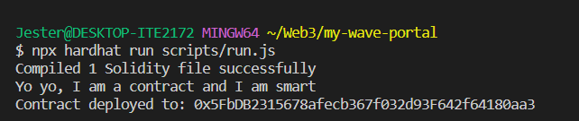 pintados22's tweet photo. Just wrote + deployed my own Solidity smart contract locally -- slowly becoming a web3 master!

Shoutout to @_buildspace ✨ https://t.co/9u7naCWS9Z
