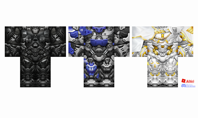 more variations 

Program used: Photoshop CS6

#Roblox #RobloxDev #robloxart #robloxclothes #robloxclothing #RobloxDesigner #robloxdesigns