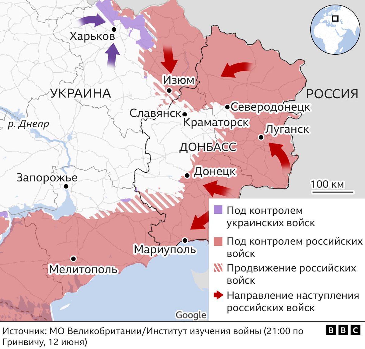 Институт изучения войны карта украины