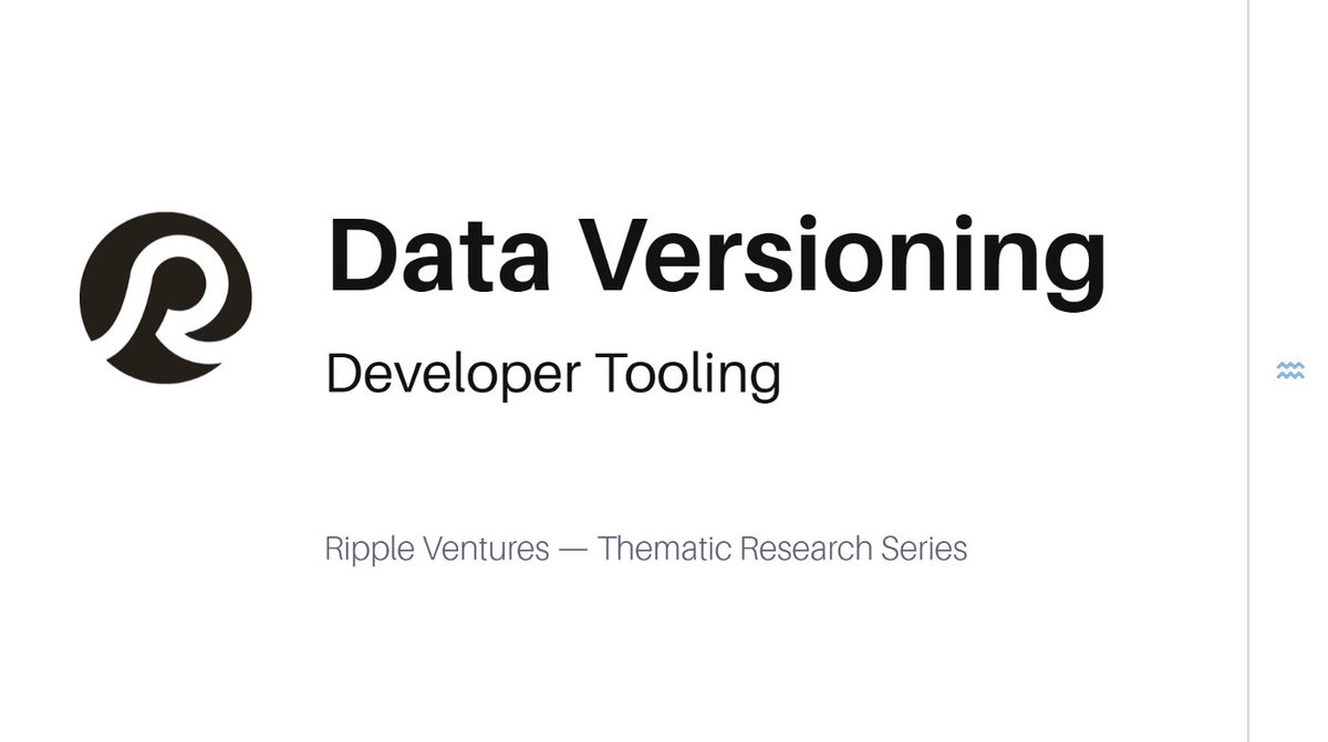 1/ We're excited to share the first post of our thematic research blog series on categories that we’re actively investing in.

This week, we're covering Data Versioning tools.

medium.com/rippleventures…