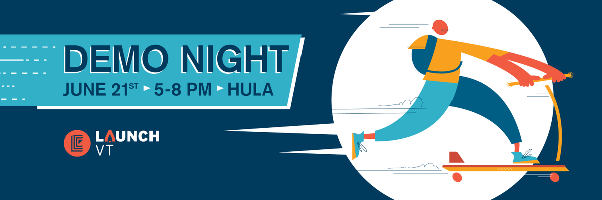 🚀8 days and counting!🚀 
Time to register for LaunchVT's Demo Night 2022 <a href="/hula_btv/">Hula</a> on June 21st from 5-8p. lccvermont.org/event/demo-nig…