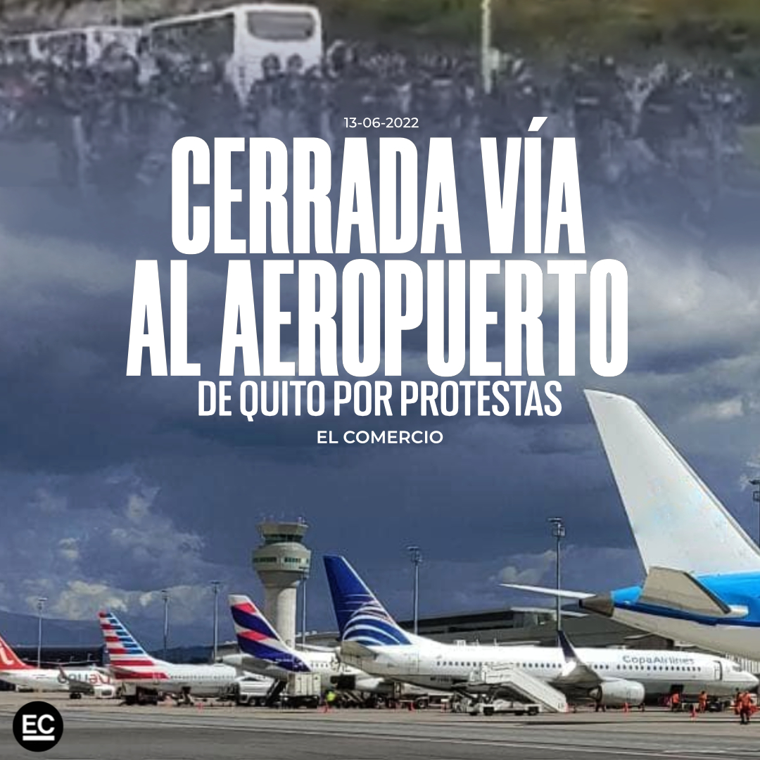 #ATENCIÓN | La vía Collas, sentido Guayllabamba al Aeropuerto de #Quito, está cerrada por protestas » bit.ly/3aRTQjz