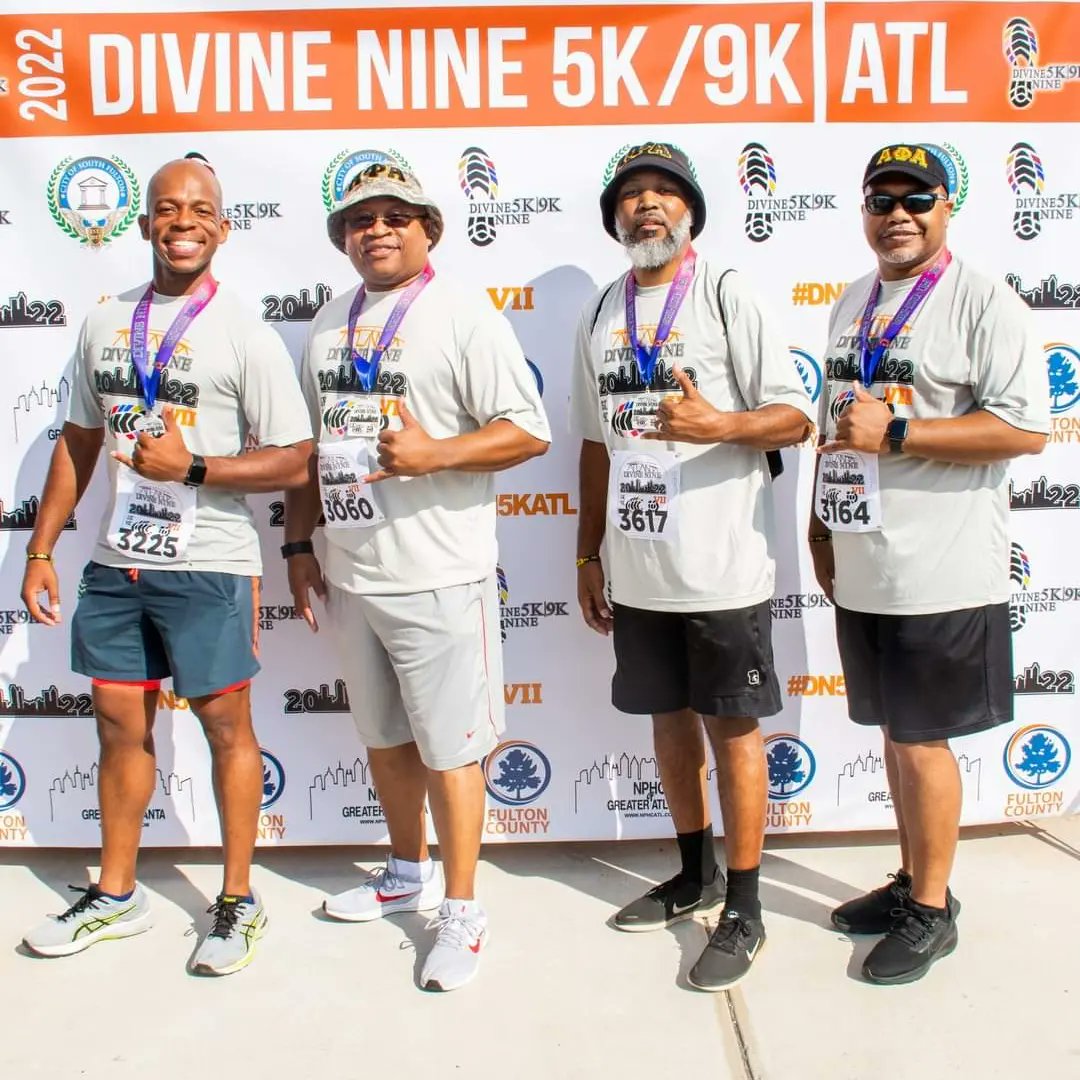 ClaytonAlphas's tweet image. It was all smiles on Saturday morning for the Divine 9 5K/9K. The weather was great, and everyone had a great time! Also, congrats to Bro Rod Harris, who finished in 3rd place for the 5K. Can't wait until next year!

#AlphaPhiAlphaFraternityInc #PiGammaLambda #ClaytonCountyAlphas