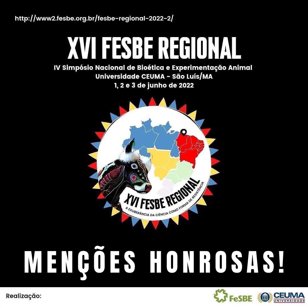 FeSBE's tweet photo. A lista com menções honrosas do XVI FeSBE Regional já está disponível no site: https://t.co/ptNpUacgYp
#fesbe #fesberegional #fesberegional2022 #ceuma #universidadeceuma #maranhão #sãoluís https://t.co/sxIeIEALhw
