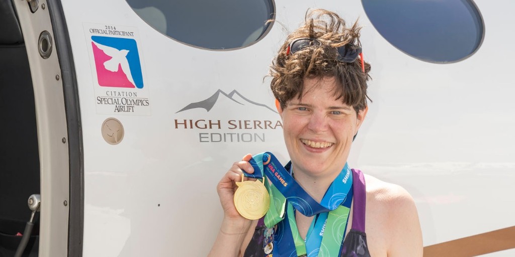 Textron's tweet image. After an amazing week competing at the @2022USAGames, it was time for the athletes to return home as champions and @TextronAviation was honored to be there and help these athletes return home safely! #SOA2022 #specialolympics