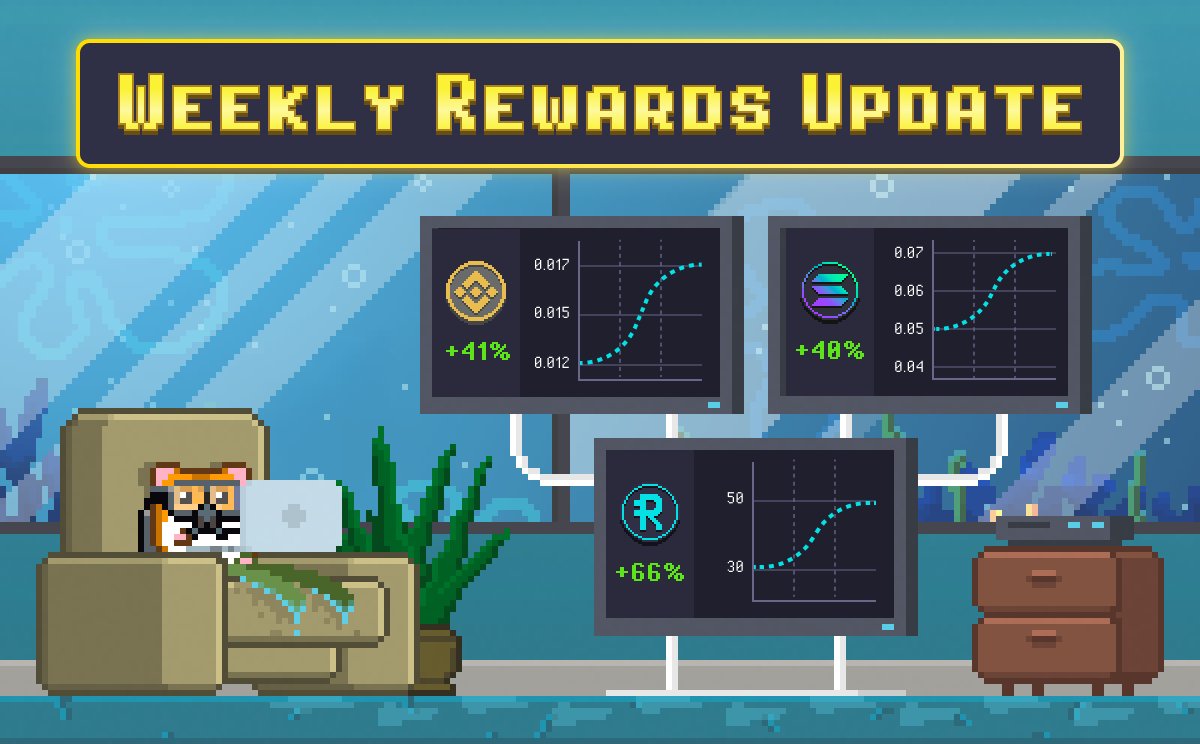 rollercoin_com's tweet image. 🐹 Hamster wishes a Happy Monday to everyone!
A new Weekly Rewards Update is already here! 🤑

Meet the increased blocks of this week 👇

BNB: 0.012 → 0.017
SOL: 0.05 → 0.07
RLT: 30 → 50

🎯 Hit the split power button and grab the most out of increased rewards!