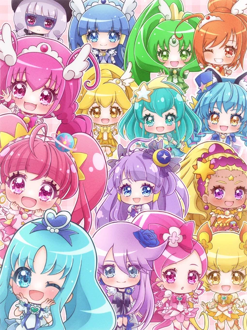 今までに描いた、ぷにぷにプリキュアたちを集合させてみた 2✌️#precure 