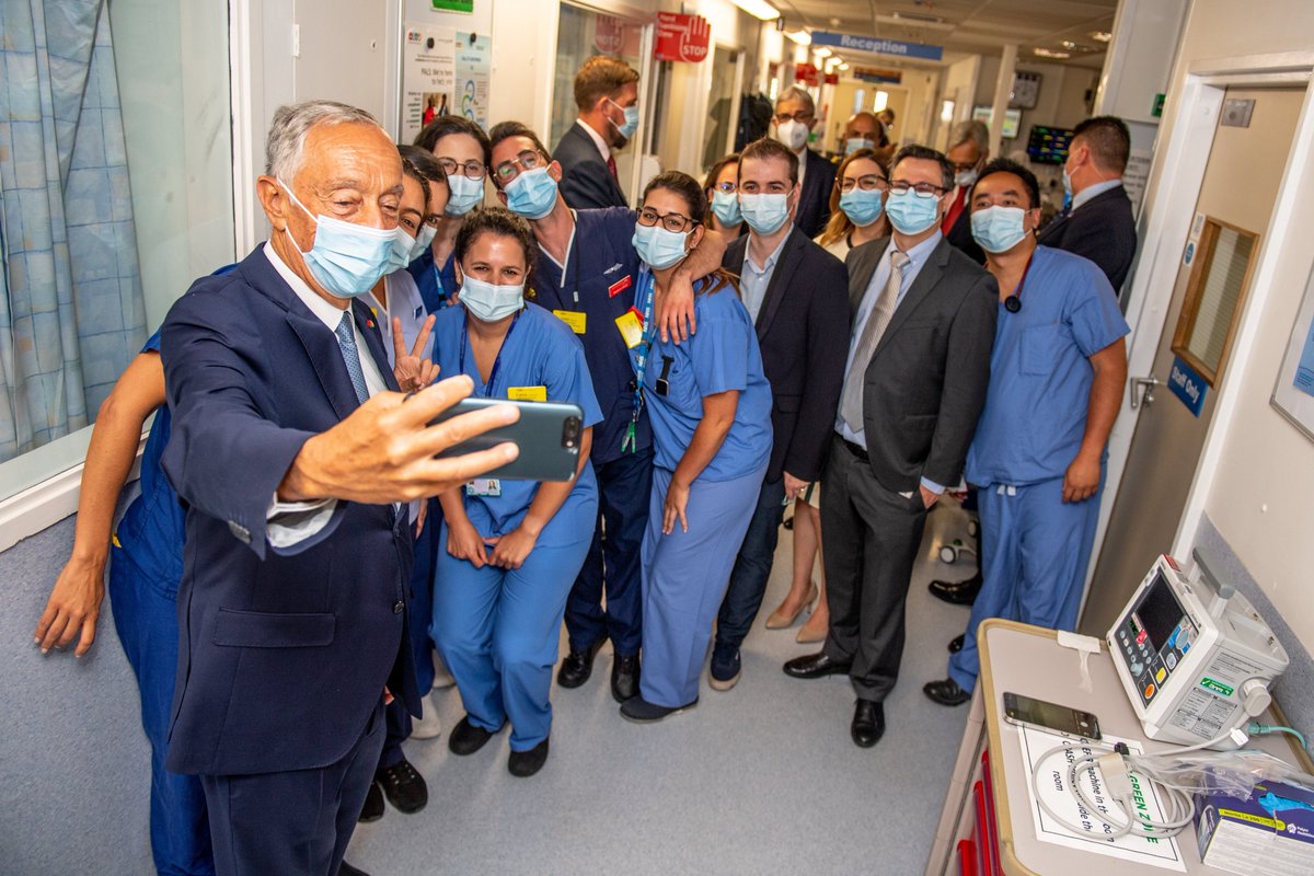 RBandH's tweet photo. We were honoured to welcome the Portuguese President Marcelo Rebelo de Sousa to Royal Brompton Hospital at the weekend, where he toured our new Diagnostic Centre and York Ward and spent some time with our wonderful Portuguese staff. Obrigado Senhor Presidente! https://t.co/d6QOytvG4n
