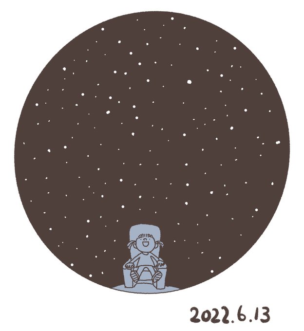 本日のラクガキ。プラネタリウムに行ってきました 
