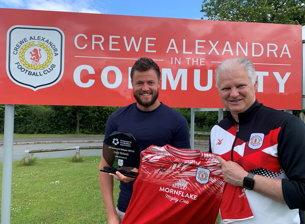Our 21-22 <a href="/PFA/">PFA</a> Community champion 🏆

<a href="/DaveRichards_/">David Richards</a> | #CreweAlex