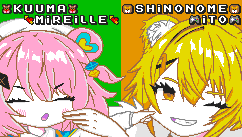 WactorCanvas's tweet photo. #GalleReille #illusITO #KuumaMireille #ItoShinonome

Some mysterious naITOs and Kuupids joined to make this pixel art on pixelcanvas, we placed it there pixel by pixel for the last couple of weeks to show our love for this beast pair https://t.co/NKQywktguW
