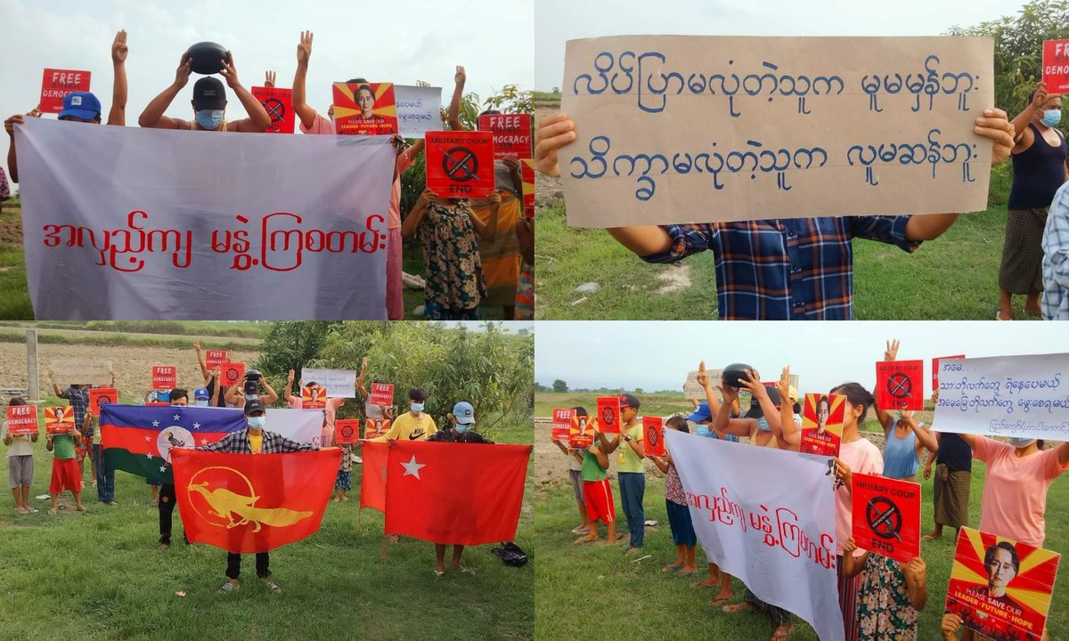Anti-coup revolutionary strike in Sagaing's Kale Twp.

#2022Jun13Coup #HelpMyanmarIDPs #VillagesBurntDownByJunta #WhatsHappeningInMyanmar